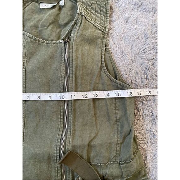 Athleta 100% linen utility safari vest size xs - Picture 5 of 8